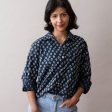 PRE-ORDER Pali Top- Rosa Navy in Cotton Linen Supply