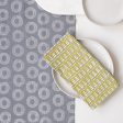 Matta Mustard Block Printed Napkins - set of 4 For Discount