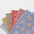 Beckett Cloud Block Printed Napkins - set of 4 For Discount