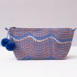 Waves Royal Block Printed Makeup Pouch Cheap