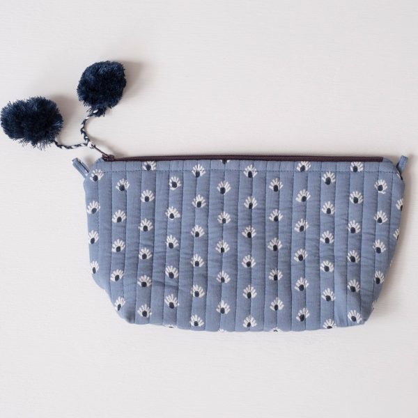 Aja Cloud Block Printed Makeup Pouch Online Sale