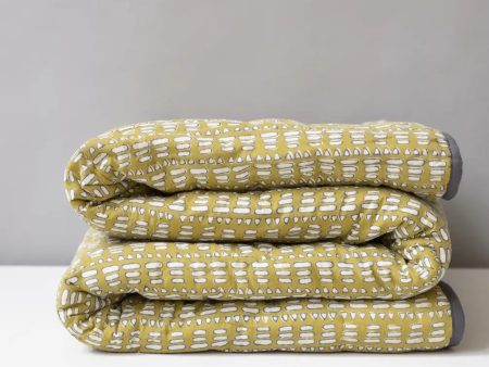 Matta Mustard Quilt Hot on Sale