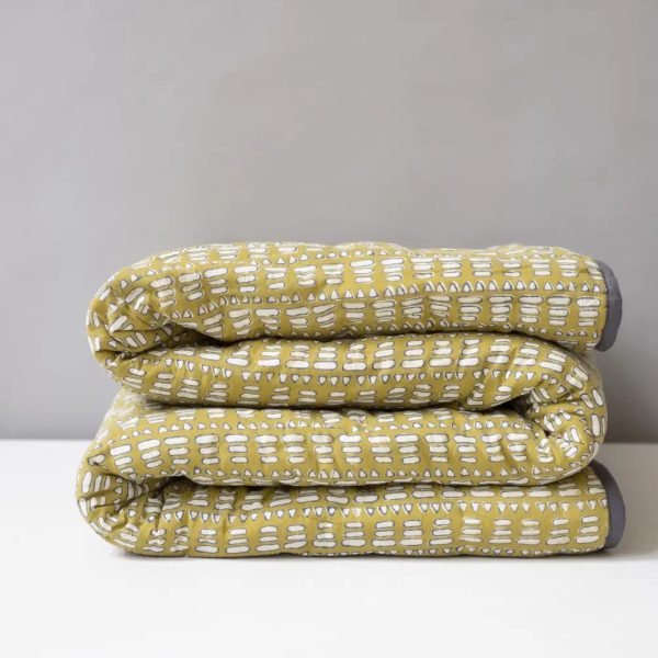 Matta Mustard Quilt Hot on Sale