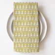 Matta Mustard Block Printed Napkins - set of 4 For Discount