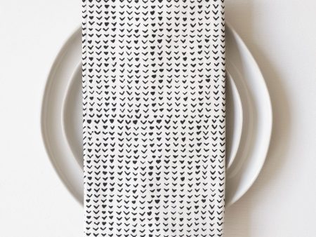 Beckett Black Block Printed Napkins - set of 4 Hot on Sale