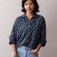 PRE-ORDER Pali Top- Rosa Navy in Cotton Linen Supply