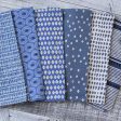 Charcoal Dot Block Printed Napkins - set of 4 Supply