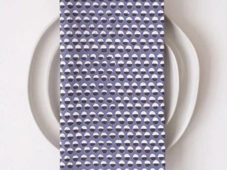 Tilmi Blue Block Printed Napkins - set of 4 Cheap