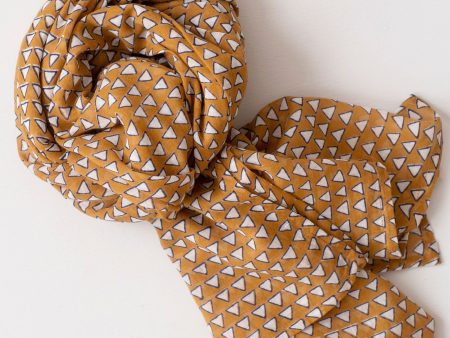 Taos Gold Block Printed Scarf Sale