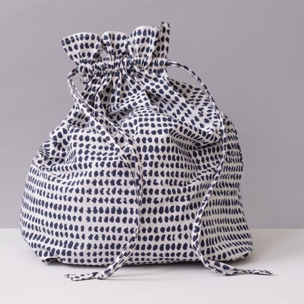 Navy Dot Travel Laundry Bag Discount