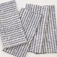 Charcoal Dot Block Printed Napkins - set of 4 Supply