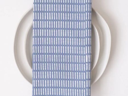 Pontis Stripes Cloud Block Printed Napkins - set of 4 Fashion