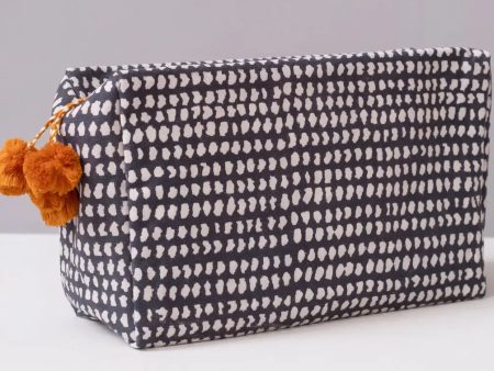 Navy Dot Toiletry Bag Online Hot Sale