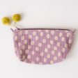 Rosa Lilac Block Printed Makeup Pouch Discount