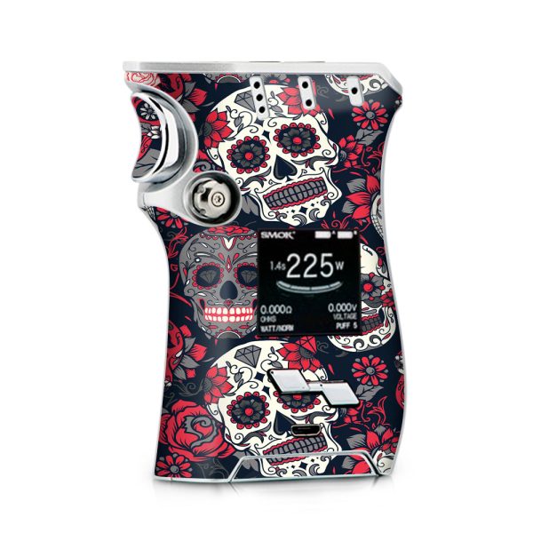 Sugar Skulls Red Black Dia De Los Smok Mag kit Skin For Discount