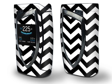 Skin Decal Vinyl Wrap for Smok Devilkin Kit 225w Vape (includes TFV12 Prince Tank Skins) skins cover   Black Chevron Fashion