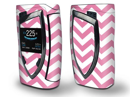 Skin Decal Vinyl Wrap for Smok Devilkin Kit 225w Vape (includes TFV12 Prince Tank Skins) skins cover   Pink Chevron Sale