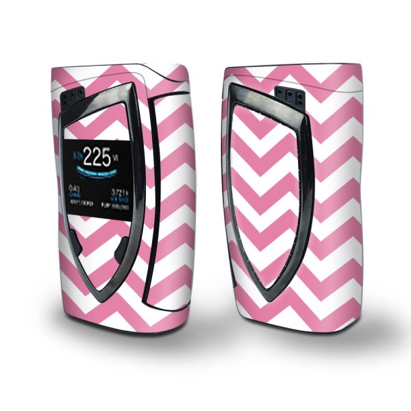 Skin Decal Vinyl Wrap for Smok Devilkin Kit 225w Vape (includes TFV12 Prince Tank Skins) skins cover   Pink Chevron Sale