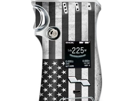 Black White Grunge Flag Usa America Smok Mag kit Skin Supply