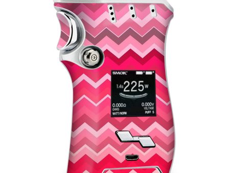 Red Pink Chevron Smok Mag kit Skin For Discount