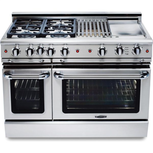 48  6 Burner w Griddle Gas Self-Clean Convection Range - LP Online