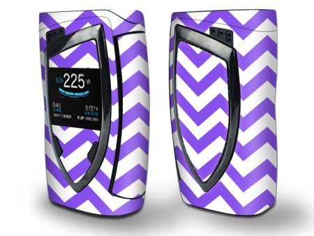 Skin Decal Vinyl Wrap for Smok Devilkin Kit 225w Vape (includes TFV12 Prince Tank Skins) skins cover   Purple Chevron Fashion