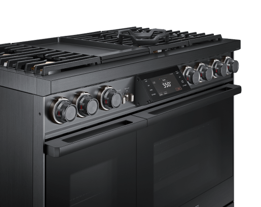 48  Pro Dual-Fuel Steam Range, Graphite Stainless Steel, Natural Gas For Sale