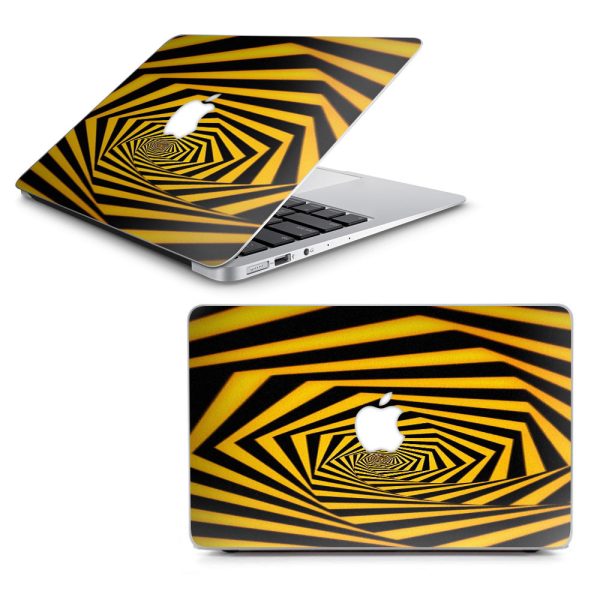 Black Yellow Trippy Pattern Macbook Air 11  A1370 A1465 Skin Online