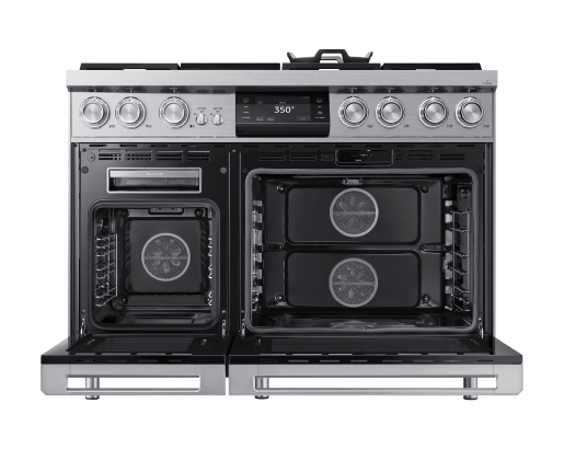 48  Pro Dual-Fuel Steam Range, Silver Stainless Steel, Natural Gas & Liquid Propane Online now