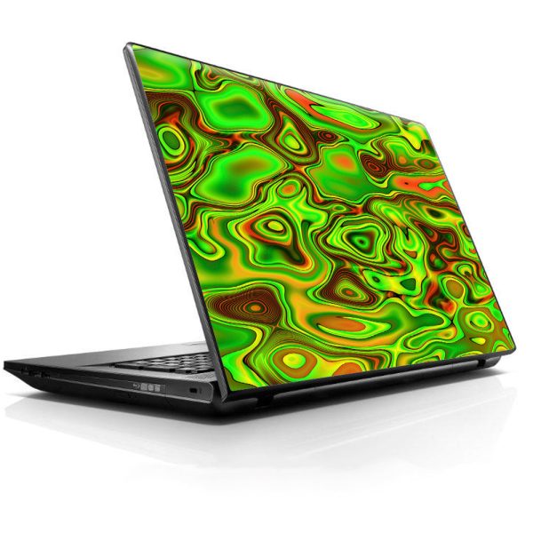 Green Glass Trippy Psychedelic HP Dell Compaq Mac Asus Acer 13 to 16 inch Skin Discount