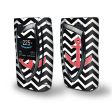 Skin Decal Vinyl Wrap for Smok Devilkin Kit 225w Vape (includes TFV12 Prince Tank Skins) skins cover   Black Chevron with Rose Anchor Hot on Sale