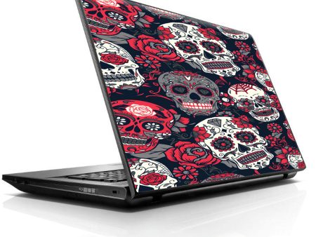 Sugar Skulls Red Black Dia De Los HP Dell Compaq Mac Asus Acer 13 to 16 inch Skin Cheap